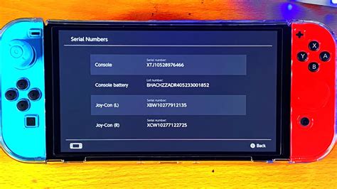 joy con serial number location